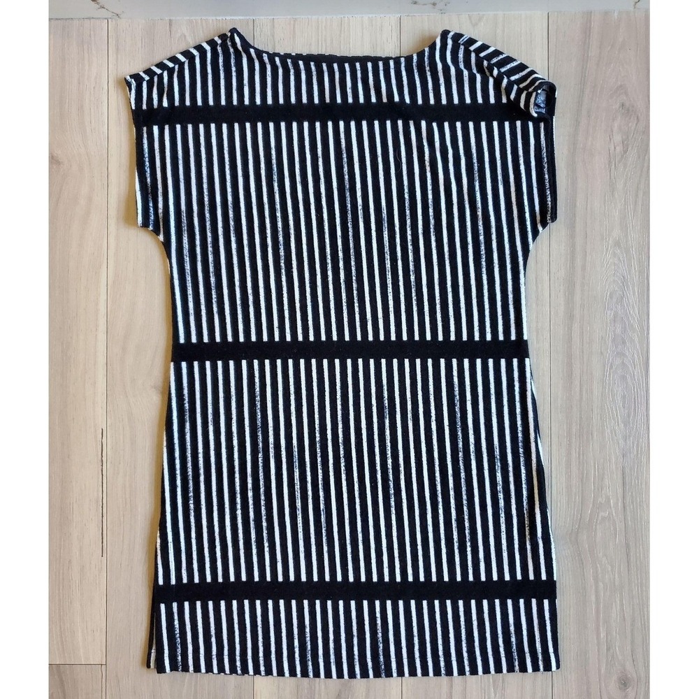 Marimekko For Target Cover Up Womens S Black White Striped Short Sleeve Tunic